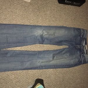 Bke star light 18 medium wash boot cut jeans.
